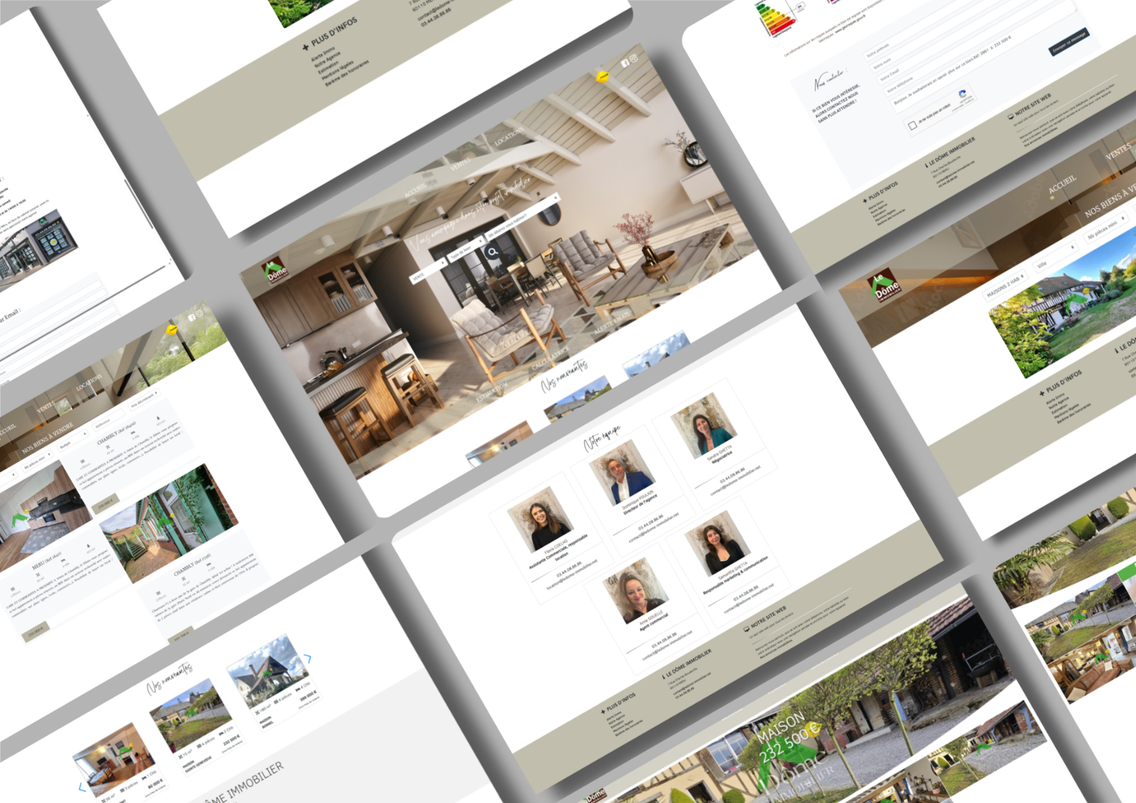 Le Dôme Immobilier — flyers, vitrine agence et présence en ligne